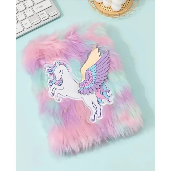 Unicorn Tasarımlı Peluş Hatıra Defteri görsel 2