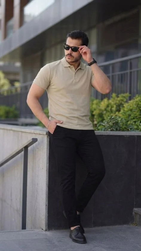 Erkek Kısa Kollu Yakalı Tişört görsel 2