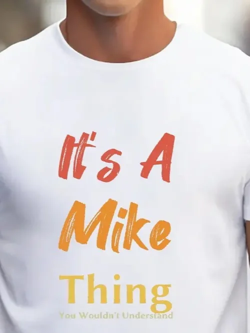 Erkek It Is A Mike Thing Baskılı Erkek T-shirt görsel 2