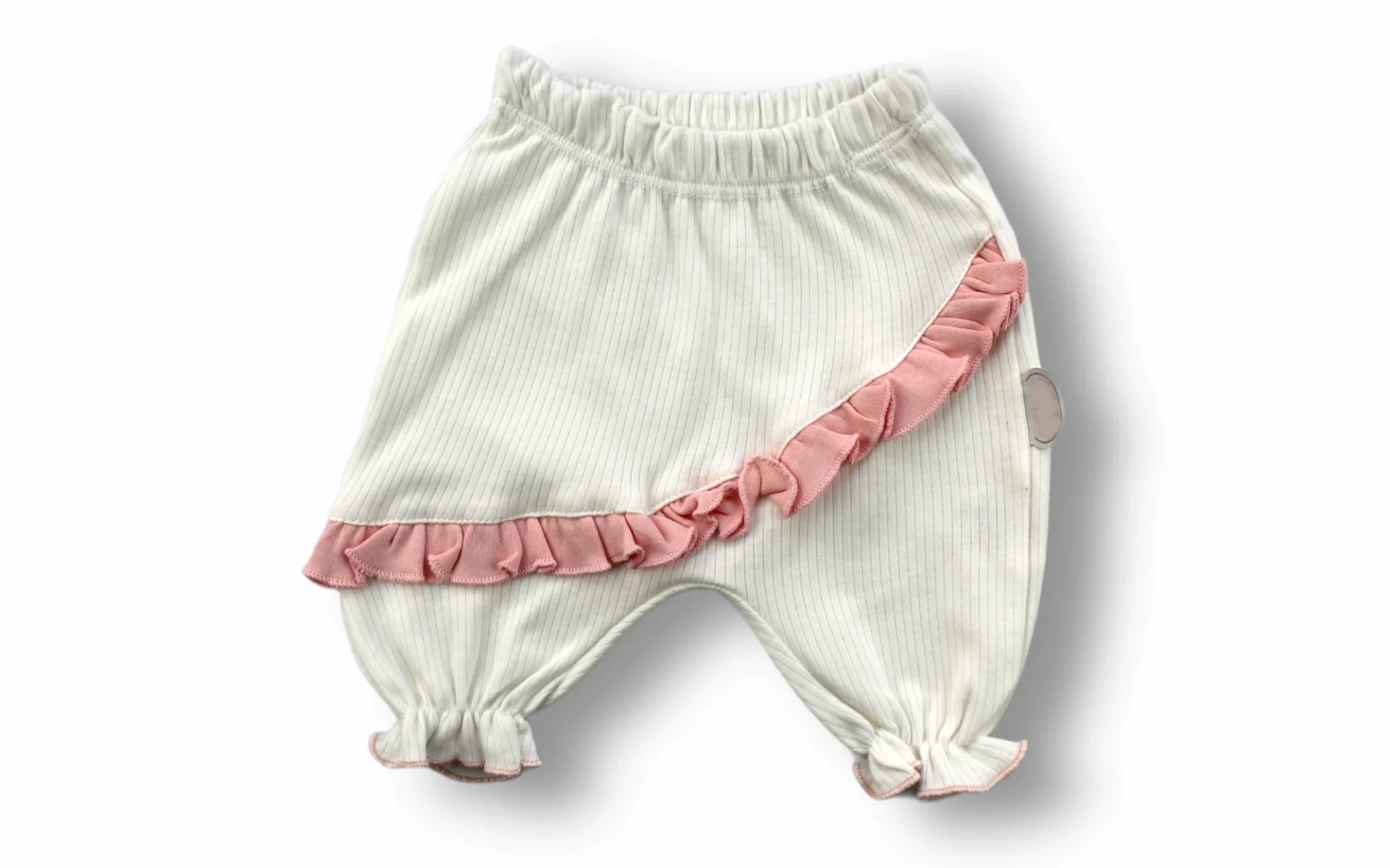6-9 9-12 12-18 Ay Çiçek Nakışlı Roman Şalvar Bandanalı Kısa Kollu Sweat 3lü Kız Bebek Takımı Pudra görsel 3
