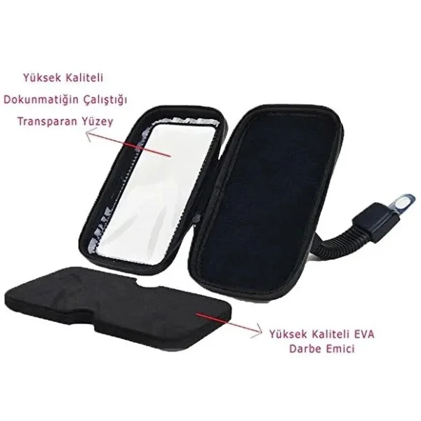 Su Geçirmez Motosiklet Telefon Tutucu görsel 4