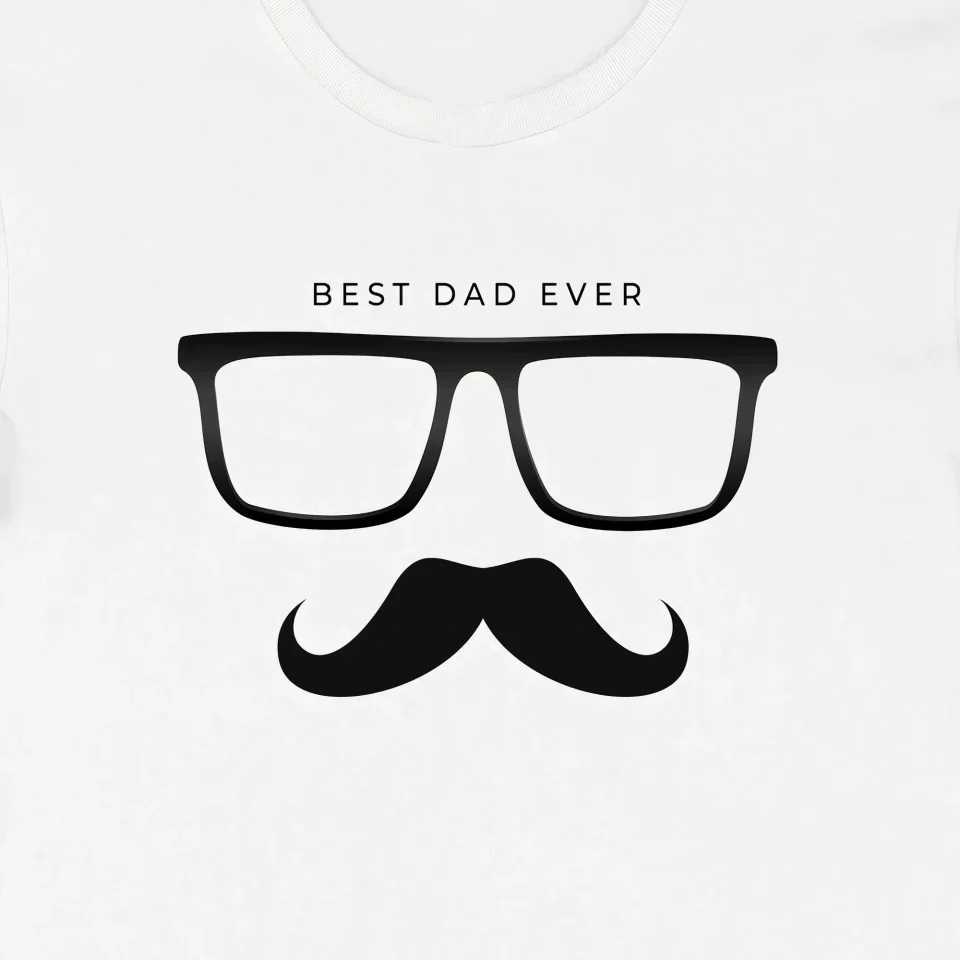 Babalar Günü Hediye Baba Temalı Baskılı Oversize Bisiklet Yaka T-shirt - Beyaz görsel 2