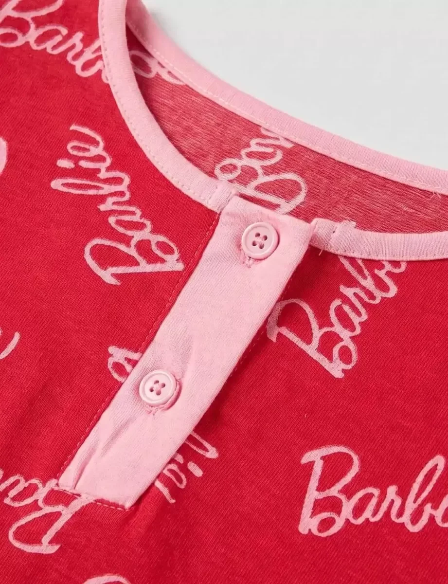 6/14 Yaş Yazı Baskılı Pamuk Penye Çocuk Pijama Takımı görsel 3