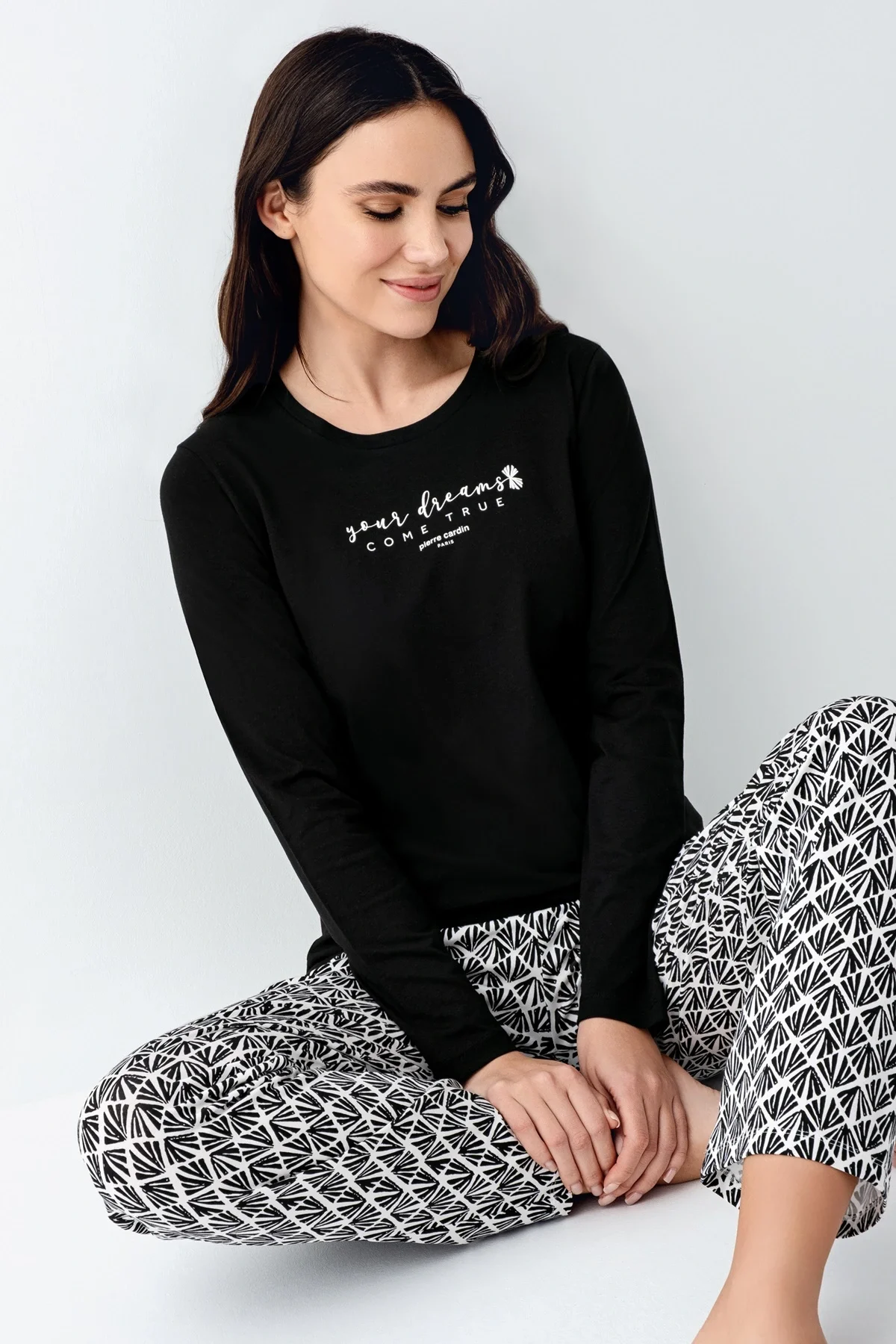 Pierre Cardin 9068-S Kadın Uzun Kol Pijama Takım