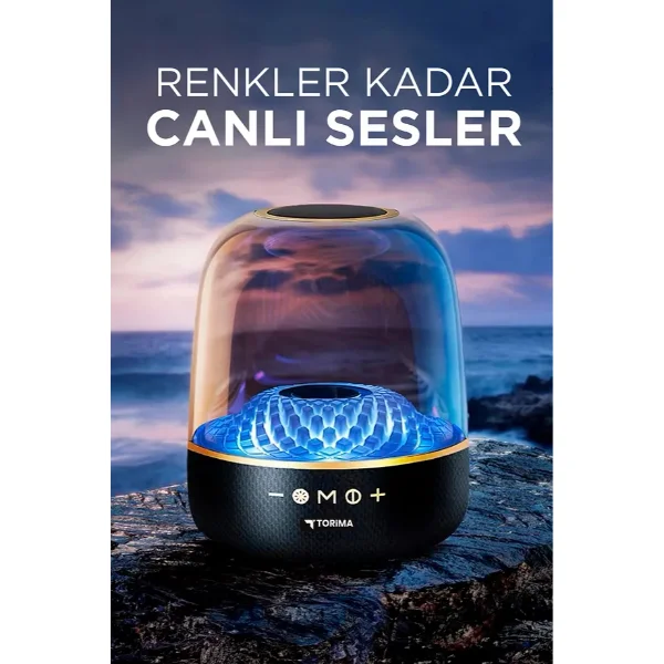 D33 Siyah Taşınabilir Kablosuz Bluetooth Hoparlör görsel 3