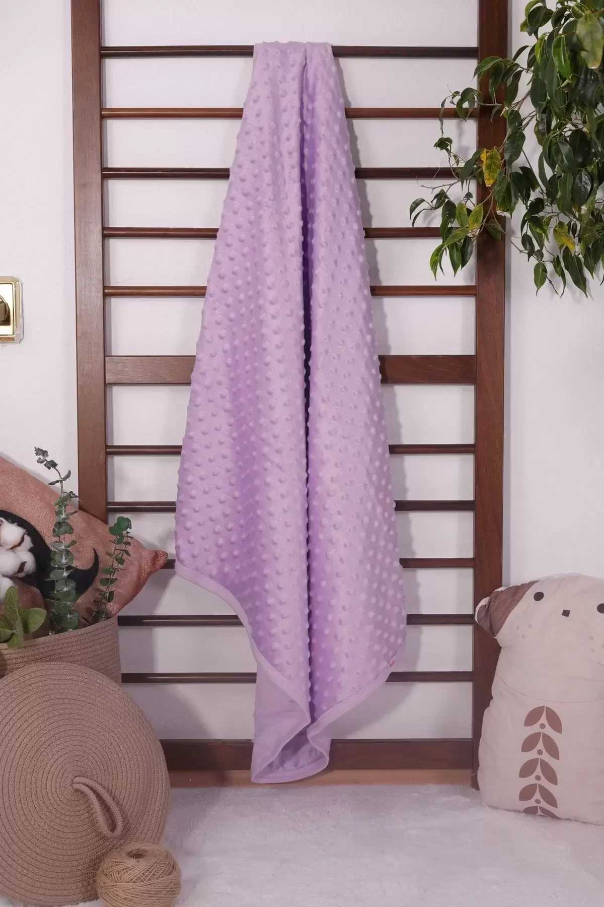 Biyeli Kız Bebek Nohut Battaniye 80*90 Cm görsel 2