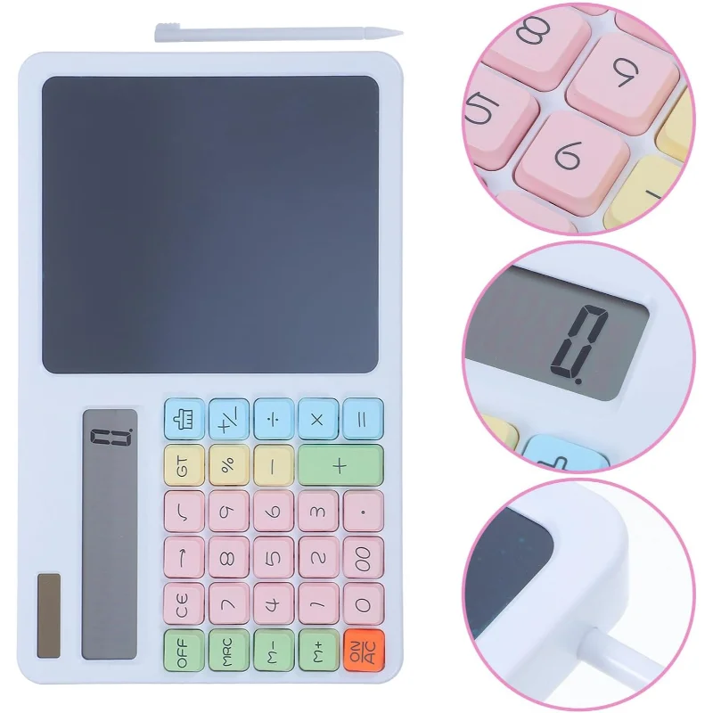 12 Haneli Hesap Makinesi - LCD Yazı Tahtalı - Dijital Kalemli görsel 3