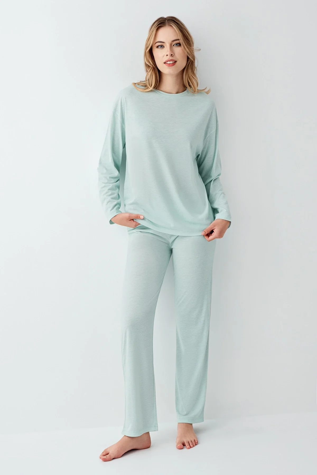 Arnetta 3407-S Kadın Uzun Kol Pijama Takım