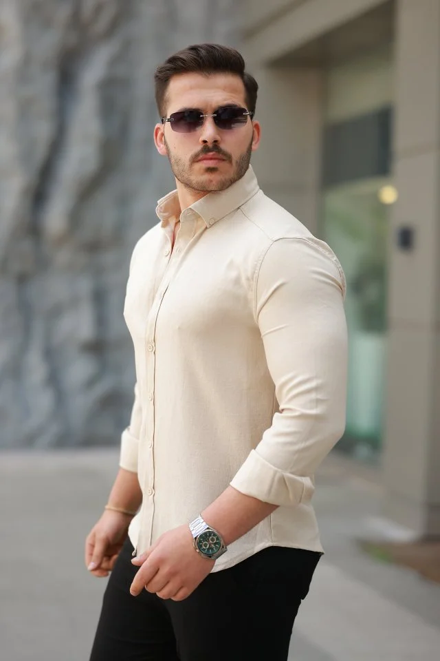Erkek Uzun Kollu Gömlek görsel 2