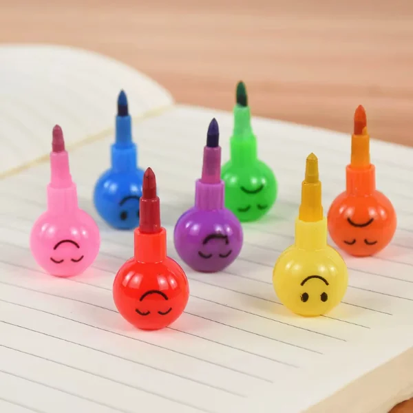 4'lü Emojili Yumurtlayan Boya Kalemi Seti görsel 3