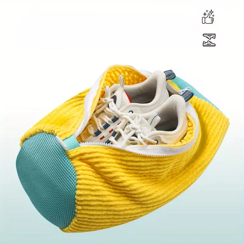 Ayakkabı Yıkama Torbası - Mikrofiber Astarlı - Fermuarlı - Geniş Kullanım Alanı görsel 2
