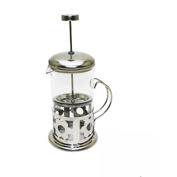 Çelik Kulplu Cam French Press - 350 ml görsel 3