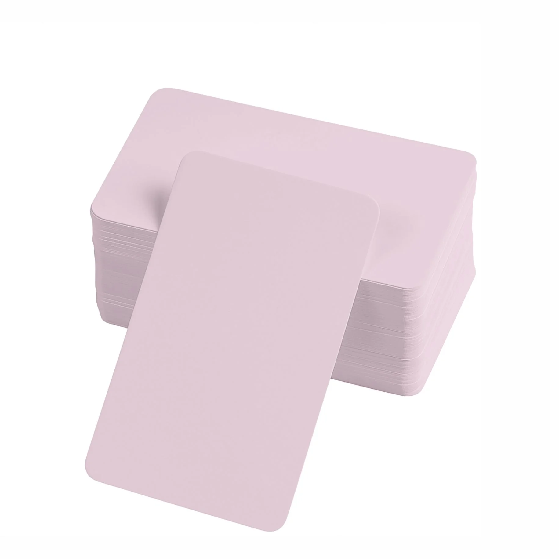 Boş Kelime Kartları 5x8 cm - 50 Adet Oval Kenarlı | Tabu &amp; Not Kartları - Pembe
