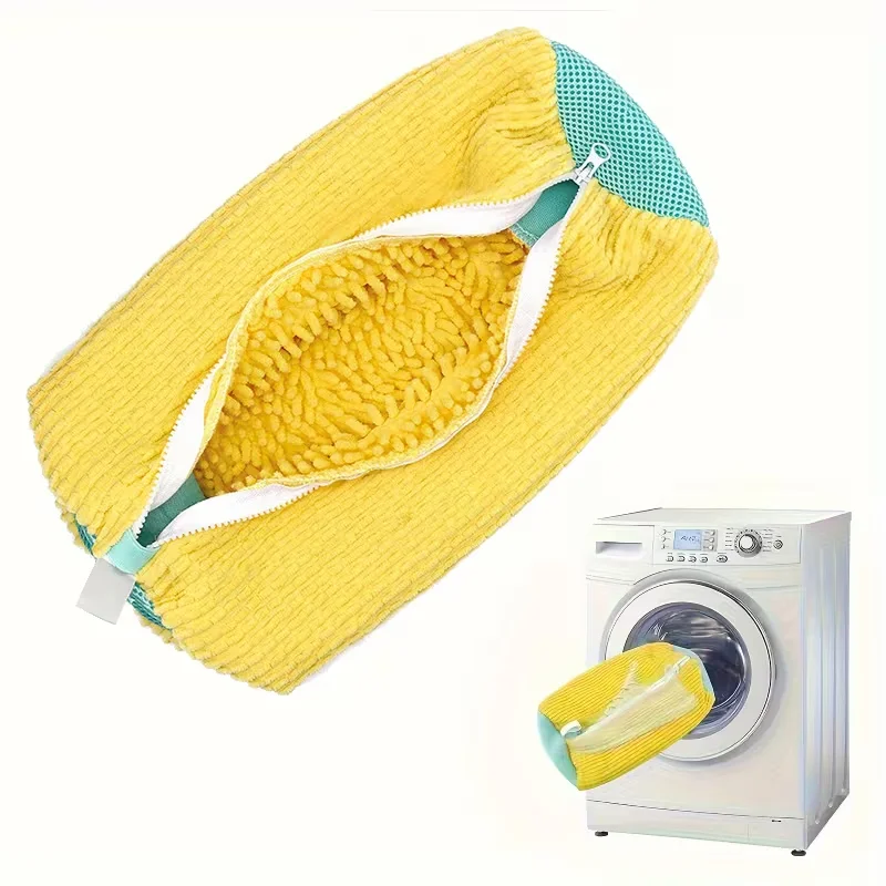 Ayakkabı Yıkama Torbası - Mikrofiber Astarlı - Fermuarlı - Geniş Kullanım Alanı görsel 3