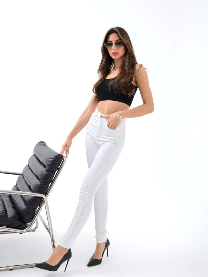 6489 PANTOLON-BEYAZ görsel 5