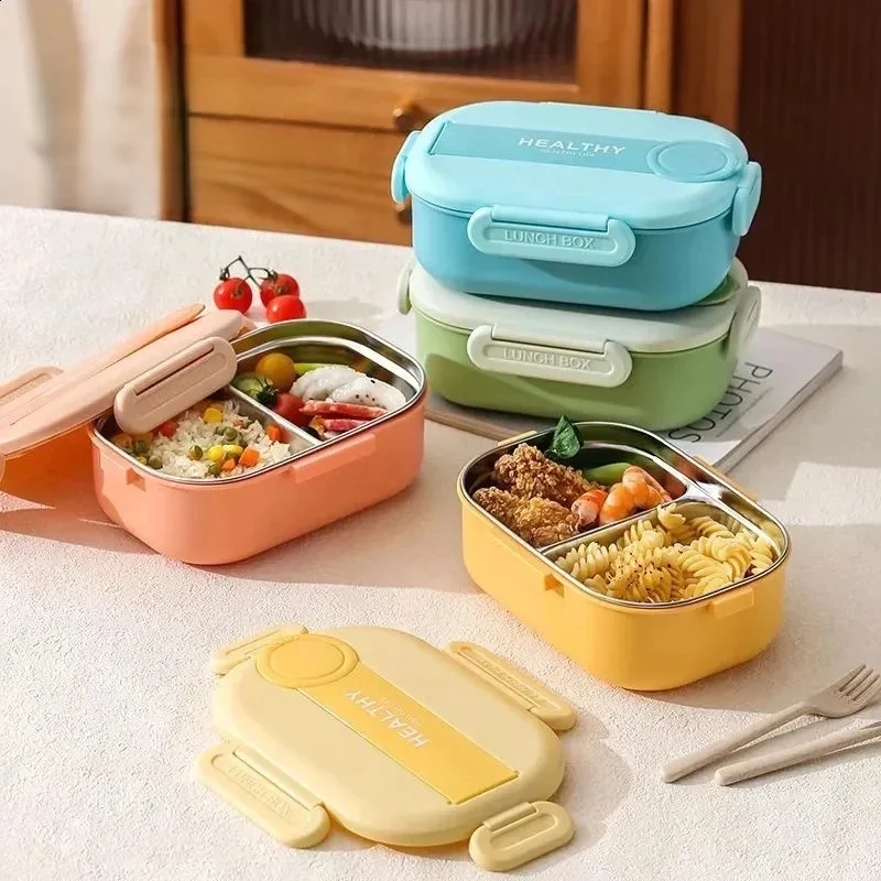 2 Bölmeli Yemek Kabı - 304 Paslanmaz Çelik - 900 ml görsel 4