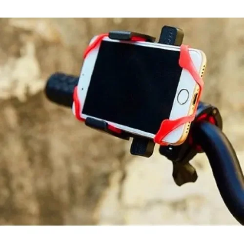 Lastik Destekli Standlı Bisiklet Telefon Tutucu görsel 3