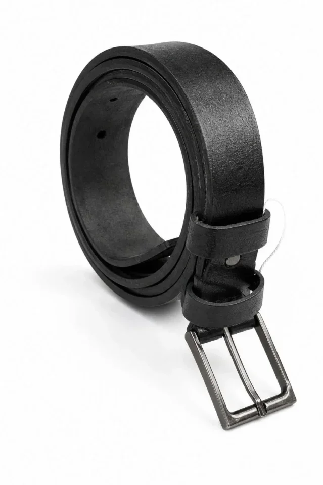Erkek Hakiki Deri 3.5 Cm Klasik Kemer Metal Tokalı Günlük Ve Klasik Kullanım görsel 4