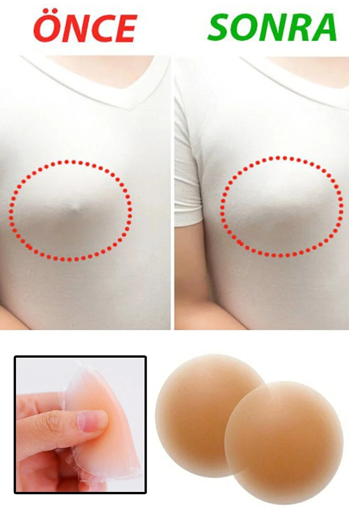 Kadın Ten Silikon Göğüs Ucu Gizleyici Nipple Cover